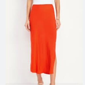 Old Navy Vibrant Orange Maxi Skirt